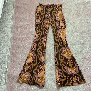 Free people flare low rise pants size xs